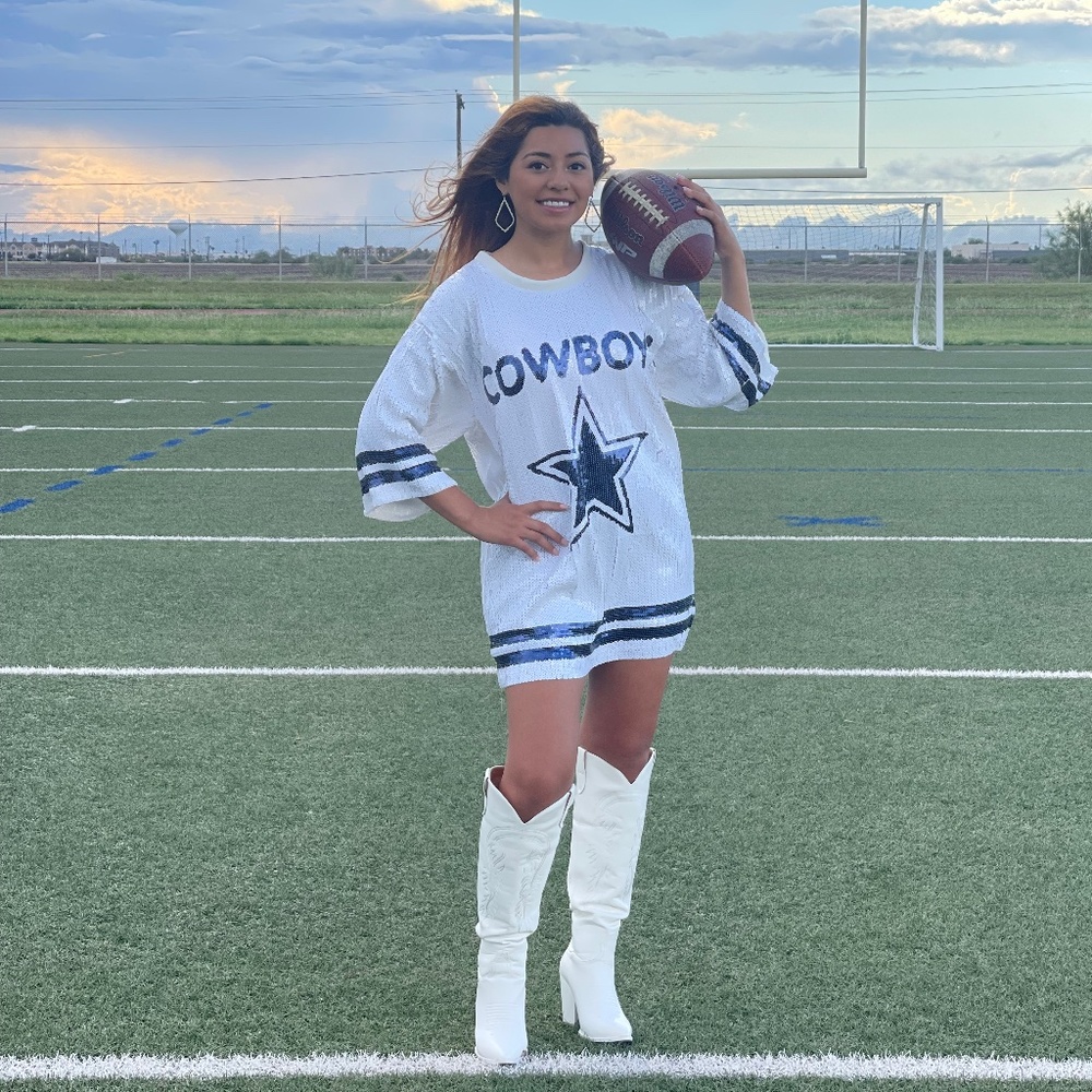 Dallas Cowboys GameDay Sparkly Sequin Dress